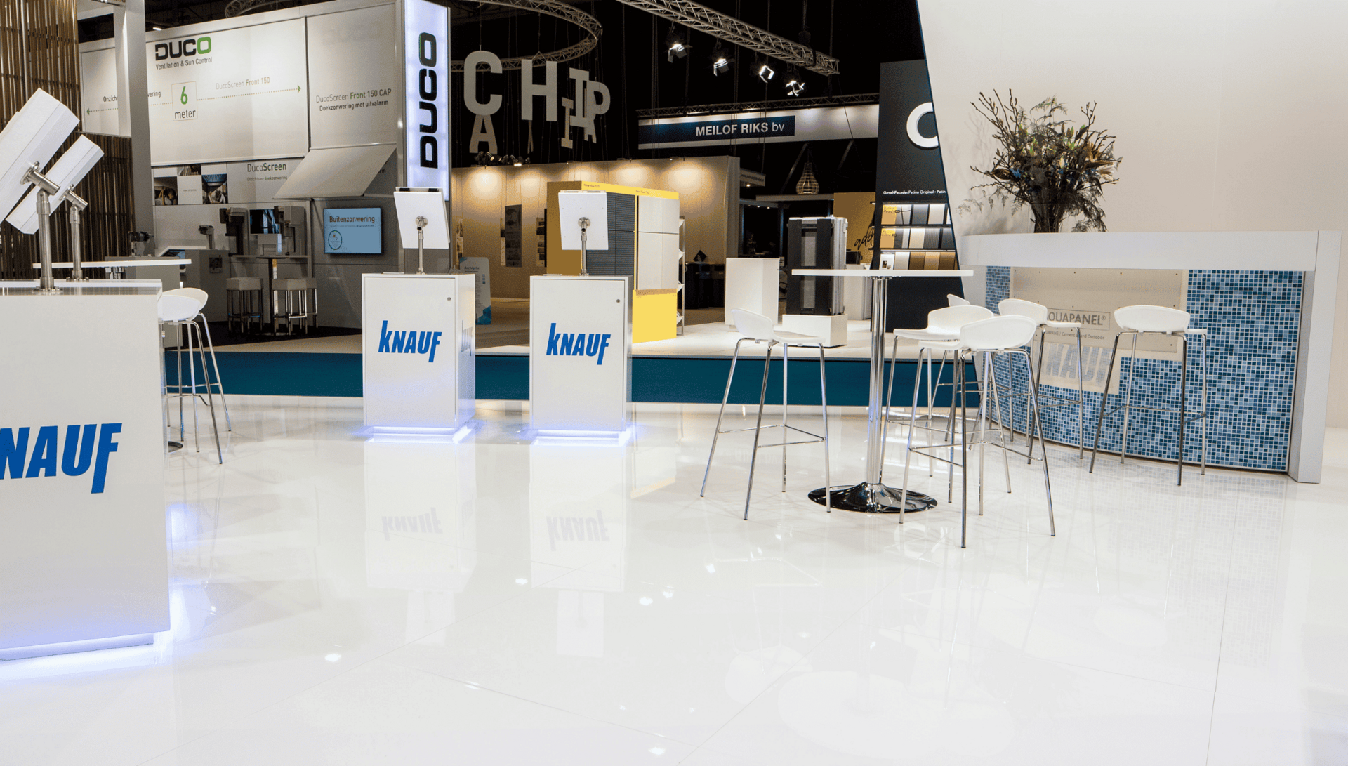 Expofloor white high gloss floor panel
